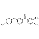 structure of CAS# 898788-80-2, (3,4-Dimethylphenyl){3-[(4-methyl-1-piperazinyl)methyl]phenyl}methanone;3,4-dimethyl-3'-(4-methylpiperazinomethyl) benzophenone