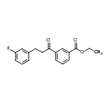 结构式 CAS# 898788-91-5, 乙基3-[3-(3-氟苯基)丙酰]苯甲酸酯