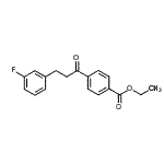 structure of CAS# 898788-94-8, Ethyl 4-[3-(3-fluorophenyl)propanoyl]benzoate;4'-carboethoxy-3-(3-fluorophenyl)propiophenone