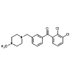 structure of CAS# 898789-21-4, (2,3-Dichlorophenyl){3-[(4-methyl-1-piperazinyl)methyl]phenyl}methanone;2,3-dichloro-3'-(4-methylpiperazinomethyl) benzophenone