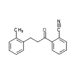 structure of CAS# 898789-22-5, 2-[3-(2-Methylphenyl)propanoyl]benzonitrile;2'-cyano-3-(2-methylphenyl)propiophenone