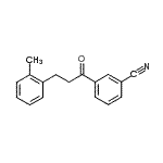 结构式 CAS# 898789-24-7, 3-[3-(2-甲基苯基)丙酰]苯甲腈