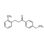 structure of CAS# 898789-36-1, 3-(2-Methylphenyl)-1-[4-(methylsulfanyl)phenyl]-1-propanone;3-(2-methylphenyl)-4'-thiomethylpropiophenone