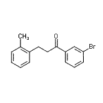 结构式 CAS# 898789-38-3, 1-(3-溴苯基)-3-(2-甲基苯基)-1-丙酮