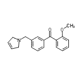 structure of CAS# 898789-65-6, [3-(2,5-Dihydro-1H-pyrrol-1-ylmethyl)phenyl](2-methoxyphenyl)methanone;2-methoxy-3'-(3-pyrrolinomethyl) benzophenone