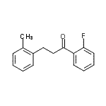 structure of CAS# 898789-70-3, 1-(2-Fluorophenyl)-3-(2-methylphenyl)-1-propanone;2'-fluoro-3-(2-methylphenyl)propiophenone