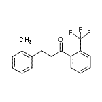 structure of CAS# 898789-73-6, 3-(2-Methylphenyl)-1-[2-(trifluoromethyl)phenyl]-1-propanone;3-(2-methylphenyl)-2'-trifluoromethylpropiophenone