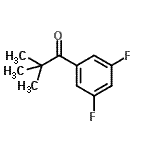 structure of CAS# 898789-77-0, 1-(3,5-Difluorophenyl)-2,2-dimethyl-1-propanone;3',5'-difluoro-2,2-dimethylpropiophenone