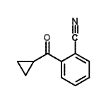 structure of CAS# 898789-83-8, 2-(Cyclopropylcarbonyl)benzonitrile;2-Cyanophenyl cyclopropyl ketone;MFCD03841210