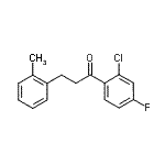结构式 CAS# 898789-85-0, 1-(2-氯-4-氟苯基)-3-(2-甲基苯基)-1-丙酮