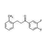 structure of CAS# 898790-11-9, 1-(3,4-Difluorophenyl)-3-(2-methylphenyl)-1-propanone;3',4'-difluoro-3-(2-methylphenyl)propiophenone