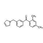 structure of CAS# 898790-16-4, [3-(2,5-Dihydro-1H-pyrrol-1-ylmethyl)phenyl](2,4-dimethylphenyl)methanone;2,4-dimethyl-3'-(3-pyrrolinomethyl) benzophenone