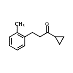 structure of CAS# 898790-23-3, 1-Cyclopropyl-3-(2-methylphenyl)-1-propanone;Cyclopropyl 2-(2-methylphenyl)ethyl ketone;MFCD03843009