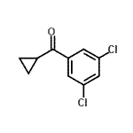 structure of CAS# 898790-30-2, Cyclopropyl(3,5-dichlorophenyl)methanone;Cyclopropyl 3,5-dichlorophenyl ketone