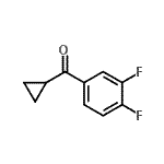 structure of CAS# 898790-32-4, Cyclopropyl(3,4-difluorophenyl)methanone;cyclopropyl 3,4-difluorophenyl ketone