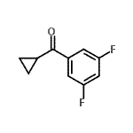 structure of CAS# 898790-34-6, Cyclopropyl(3,5-difluorophenyl)methanone;Cyclopropyl 3,5-difluorophenyl ketone