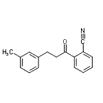 structure of CAS# 898790-43-7, 2-[3-(3-Methylphenyl)propanoyl]benzonitrile;2'-cyano-3-(3-methylphenyl)propiophenone