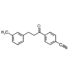 结构式 CAS# 898790-47-1, 4-[3-(3-甲基苯基)丙酰]苯甲腈