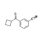 structure of CAS# 898790-48-2, 3-(Cyclobutylcarbonyl)benzonitrile;3-Cyanophenyl cyclobutyl ketone