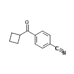 structure of CAS# 898790-50-6, 4-(Cyclobutylcarbonyl)benzonitrile;4-Cyanophenyl cyclobutyl ketone