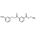 结构式 CAS# 898790-51-7, 乙基3-[3-(3-甲基苯基)丙酰]苯甲酸酯