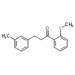 结构式 CAS# 898790-55-1, 3-(3-甲基苯基)-1-[2-(甲硫基)苯基]-1-丙酮