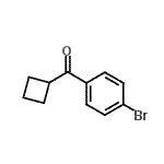 structure of CAS# 898790-60-8, (4-Bromophenyl)(cyclobutyl)methanone;(4-Bromophenyl)(cyclobutyl)methanone;4-Bromophenyl cyclobutyl ketone;MFCD03841260