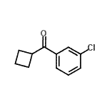 structure of CAS# 898790-62-0, (3-Chlorophenyl)(cyclobutyl)methanone;3-Chlorophenyl cyclobutyl ketone