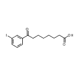 structure of CAS# 898790-92-6, 8-(3-Iodophenyl)-8-oxooctanoic acid;8-(3-iodophenyl)-8-octanoic acid