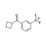 structure of CAS# 898790-97-1, Cyclobutyl[3-(trifluoromethyl)phenyl]methanone;Cyclobutyl 3-trifluoromethylphenyl ketone