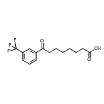 structure of CAS# 898791-07-6, 8-Oxo-8-[3-(trifluoromethyl)phenyl]octanoic acid;8-oxo-8-(3-trifluoromethylphenyl)octanoic acid