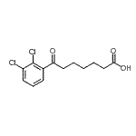 structure of CAS# 898791-16-7, 7-(2,3-Dichlorophenyl)-7-oxoheptanoic acid;7-(2,3-dichlorophenyl)-7-oxoheptanoic acid