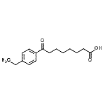 structure of CAS# 898791-35-0, 8-(4-Ethylphenyl)-8-oxooctanoic acid;8-(4-ethylphenyl)-8-oxooctanoic acid