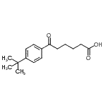 结构式 CAS# 898791-43-0, 6-[4-(2-甲基-2-丙基)苯基]-6-氧代己酸