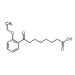 structure of CAS# 898791-65-6, 8-(2-Ethoxyphenyl)-8-oxooctanoic acid;8-(2-ethoxyphenyl)-8-oxooctanoic acid