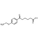 structure of CAS# 898791-67-8, 6-(4-Ethoxyphenyl)-6-oxohexanoic acid;6-(4-Ethoxyphenyl)-6-oxohexanoic acid