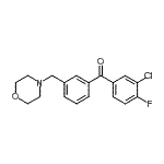 结构式 CAS# 898791-86-1, (3-氯-4-氟苯基)[3-(4-吗啉基甲基)苯基]甲酮