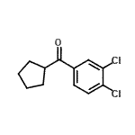 structure of CAS# 898791-87-2, Cyclopentyl(3,4-dichlorophenyl)methanone;Cyclopentyl 3,4-dichlorophenyl ketone