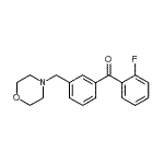 structure of CAS# 898791-92-9, (2-Fluorophenyl)[3-(4-morpholinylmethyl)phenyl]methanone;2-fluoro-3'-morpholinomethyl benzophenone