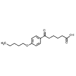 structure of CAS# 898792-00-2, 6-Oxo-6-[4-(pentyloxy)phenyl]hexanoic acid;6-oxo-6-(4-pentyloxyphenyl)hexanoic acid