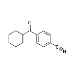 structure of CAS# 898792-14-8, 4-(Cyclohexylcarbonyl)benzonitrile;4-Cyanophenyl cyclohexyl ketone;MFCD03841344
