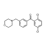 structure of CAS# 898792-22-8, (2,5-Dichlorophenyl)[3-(4-morpholinylmethyl)phenyl]methanone;2,5-dichloro-3'-morpholinomethyl benzophenone