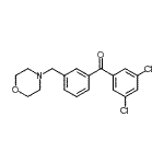 structure of CAS# 898792-26-2, (3,5-Dichlorophenyl)[3-(4-morpholinylmethyl)phenyl]methanone;3,5-dichloro-3'-morpholinomethyl benzophenone
