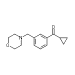 structure of CAS# 898792-36-4, Cyclopropyl[3-(4-morpholinylmethyl)phenyl]methanone;Cyclopropyl 3-(morpholinomethyl)phenyl ketone