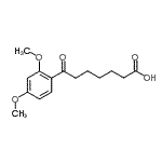 结构式 CAS# 898792-39-7, 7-(2,4-二甲氧基苯基)-7-氧代庚酸