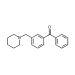 structure of CAS# 898792-54-6, Phenyl[3-(1-piperidinylmethyl)phenyl]methanone;3-(piperidinomethyl)benzophenone