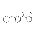 structure of CAS# 898792-56-8, (2-Methylphenyl)[3-(1-piperidinylmethyl)phenyl]methanone;2-methyl-3'-piperidinomethyl benzophenone