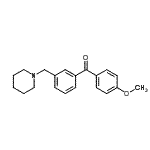 structure of CAS# 898792-66-0, (4-Methoxyphenyl)[3-(1-piperidinylmethyl)phenyl]methanone;4'-methoxy-3-piperidinomethyl benzophenone