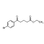 structure of CAS# 898792-67-1, Ethyl 5-(4-bromophenyl)-5-oxopentanoate;Ethyl 5-(4-bromophenyl)-5-oxovalerate;MFCD00672069