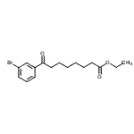 structure of CAS# 898792-73-9, Ethyl 8-(3-bromophenyl)-8-oxooctanoate;ethyl 8-(3-bromophenyl)-8-oxooctanoate